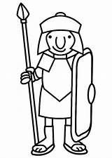Roman Soldier Coloring Printable Pages Large sketch template