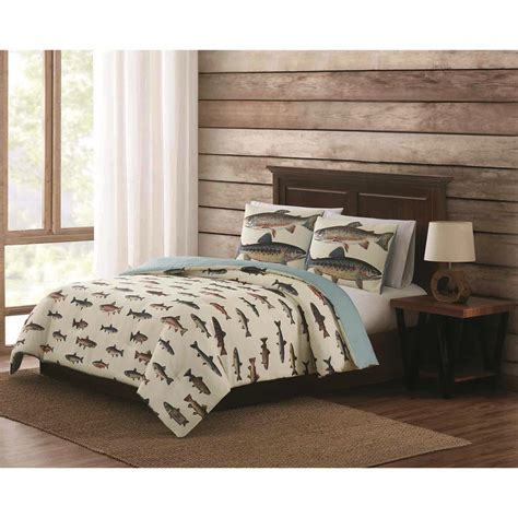 mossy oak trout camp comforter set  comforters sets