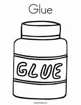 Glue Colouring Clipart Coloring Webstockreview Twisty Noodle sketch template