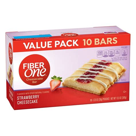 fiber one strawberry cheesecake bar value pack 13 5 oz