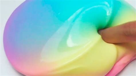 pin  shauny thoreson  oddly satisfying   rainbow slime glossy slime slime