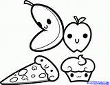 Coloring Pages Cute Foods Color Kids Print Ages Develop Recognition Creativity Skills Focus Motor Way Fun sketch template