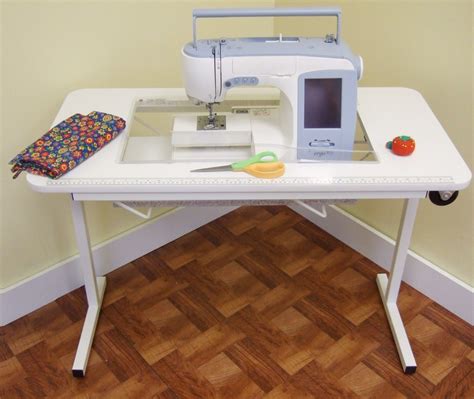 arrow  gidget  white sewing machine table  wheels white sewing machine sewing table