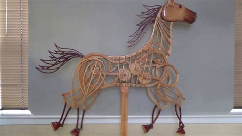 wooden running horse handcrafted  sunia reznik youtube