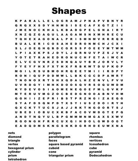shapes word search wordmint