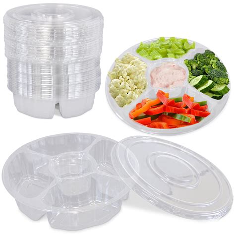 pack    plastic appetizer tray  lid