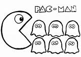 Pac Pacman Mario Fantasma sketch template