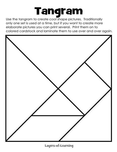 printable tangram puzzles printable templates