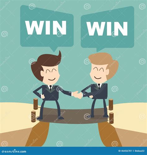 win win businessman  shake hands  cliff stock illustration