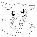 Pikachu Coloring Pages Cute Printable Color Getcolorings sketch template