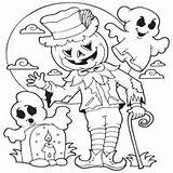 Halloween Coloring Ghouls Spooky Surfnetkids Pages Next sketch template