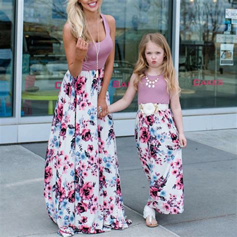 family dress mother  daughter matching girls daughter outfits
