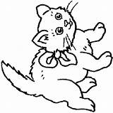 Kitten Coloring Pages Christmas Getdrawings sketch template