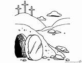 Tomb Empty Coloring Easter Risen He Pages Line Printable Kids Color Bettercoloring sketch template