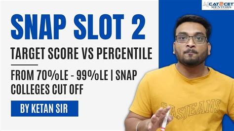 Snap 2022 Snap Slot 2 Target Score Vs Percentile From 70 Le 99 Le