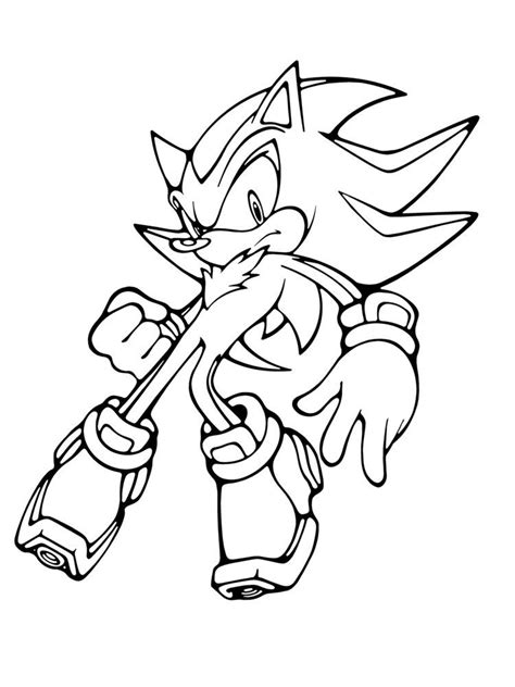 silver sonic  hedgehog coloring pages