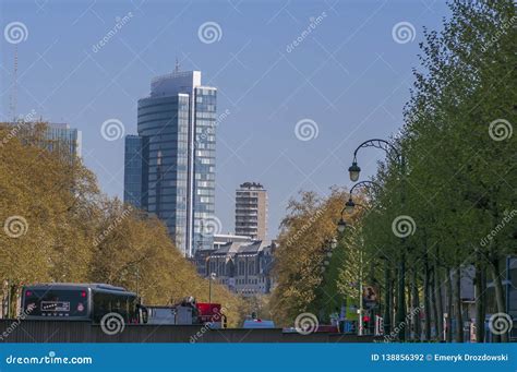 skyscraper  brussels belgium   editorial photography image  european front