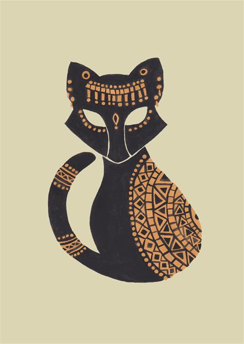 The Egyptian Cat Illustration By Haidi Shabrina Egyptian
