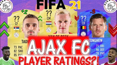 fifa  ajax fc player ratings predictions ft tadic de beek alderweireld  fifa