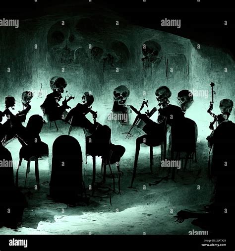 skeleton orchestra stock photo alamy