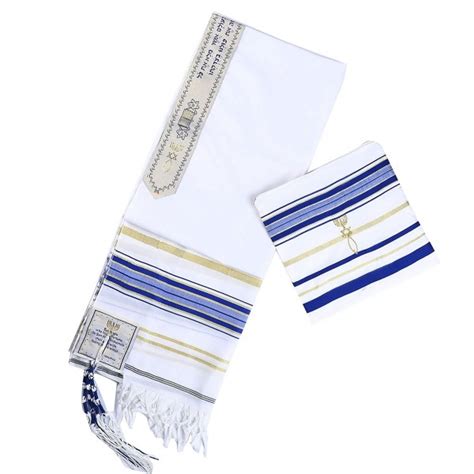 messianic tallit prayer matching israel royal blue