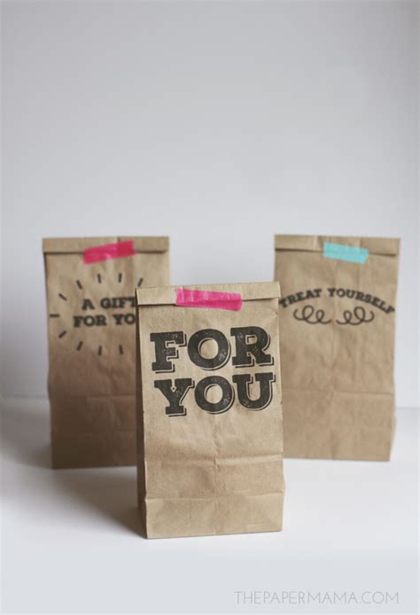printable paper sack gift bags