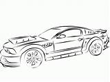 Coloring Pages Mustang Car Popular sketch template