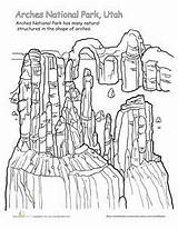 Coloring National Pages Parks Park Arches Teton Grand Sequoia Color Carlsbad Caverns Nature Utah Sheets Designlooter Education Worksheet Rock 305px sketch template