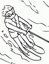 Coloring Water Ski Pages Skiing Drawing Kids Jet Waterski Slide Clipart Kleurplaten Colouring Fun Boat Clip Comments Print Easy Getcolorings sketch template