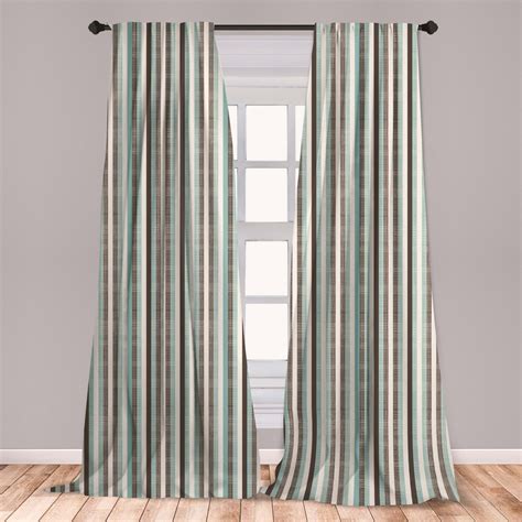 retro curtains  panels set classical vertical stripes pattern texture