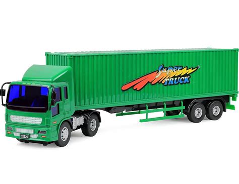 click  play friction powered tractor trailer truck toy vehicle