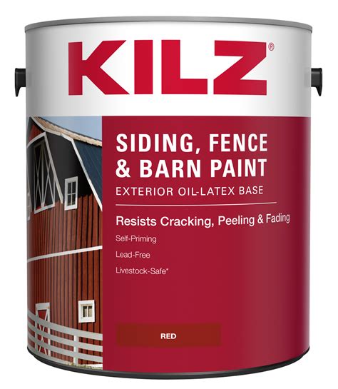kilz  kilz  gal siding fence barn paint red  sutherlands