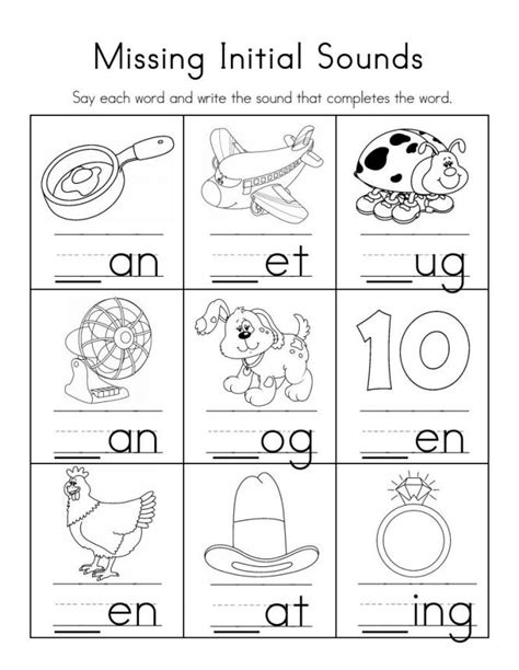 kindergarten beginning sounds worksheets  worksheets