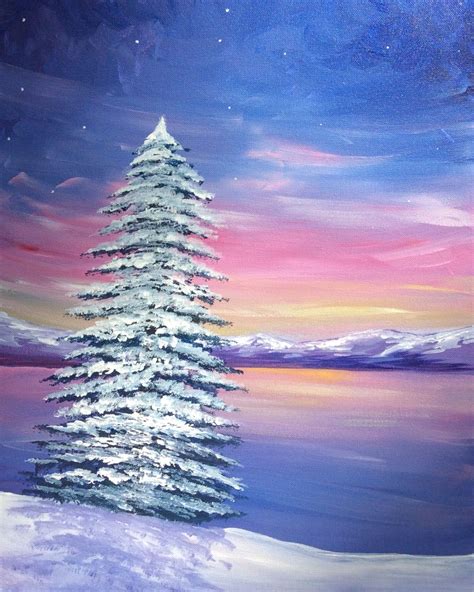easy winter paintings  complete drawer
