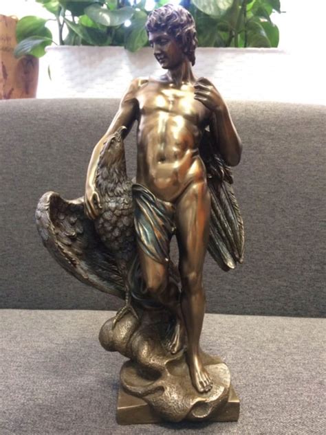 ganymed statue figur mit zeus adlermaennliche statueganimedes etsy