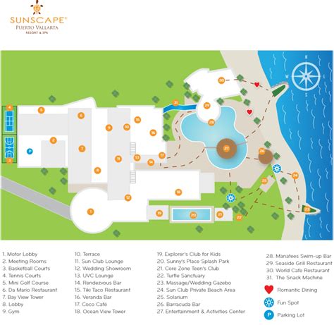 resort map sunscape puerto vallarta puerto vallarta mexico