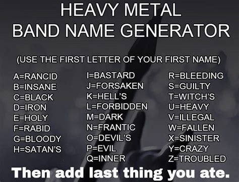 whats  band  band  generator names heavy metal bands