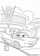 Cars Coloring Pages Car Disney Flo Pixar Boys Para Da Mcqueen Pintar Race Carros Kids Online Lightning Drawing Colorare Fast sketch template