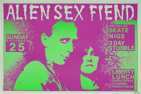 Alien Sex Fiend Original Concert Poster Limited Runs