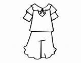 Uniform School Coloring Coloringcrew Girl sketch template