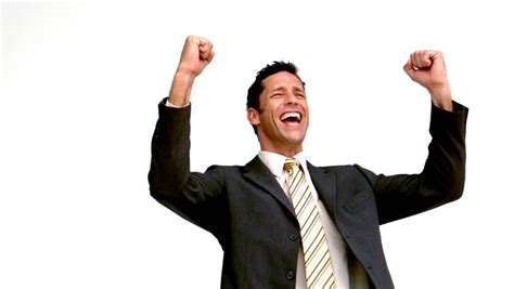 young man  excited  white background stock footage video