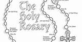 Rosary Coloring Pages Lady Kids Catholic sketch template