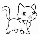 Coloring Pages Cat Kittens Cute Kids Kitten Colorat sketch template