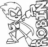 Robin Coloring Pages Getcolorings Titans Teen Go sketch template