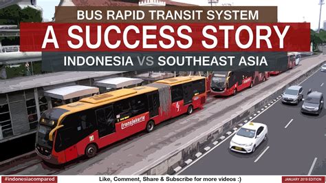 bus rapid transit system  indonesia  southeast asia   success story youtube