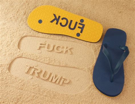 Fuck Trump Flip Flops With Sand Imprint Etsy Uk