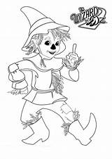Scarecrow Coloring4free Dorothy Colouring Tovenaar sketch template