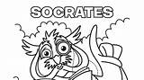 Socrates Color Anywhere Teacher sketch template