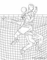 Coloring Volleyball Hellokids sketch template