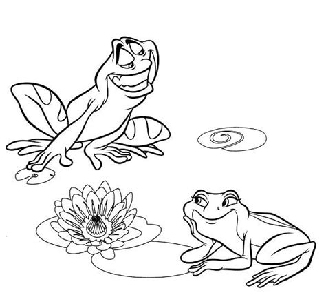 printable princess   frog coloring page  printable